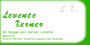 levente kerner business card